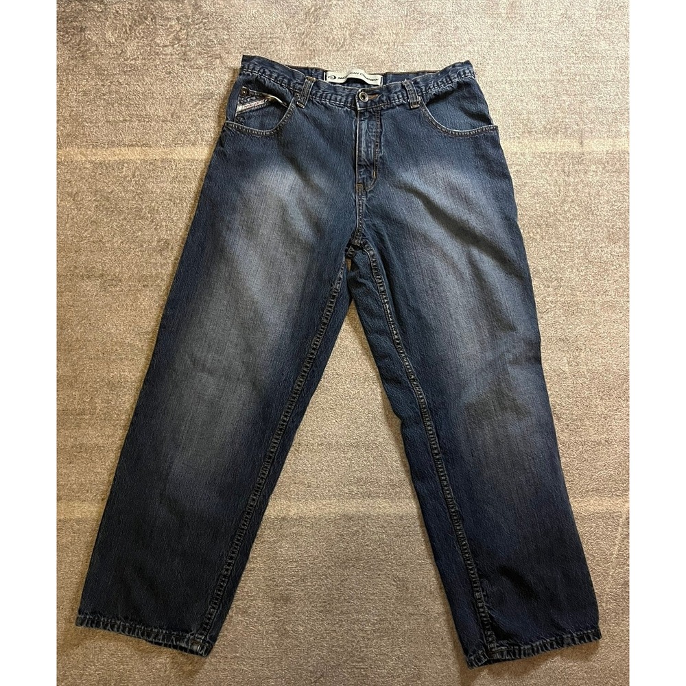 Paco Jean Company Vintage Baggy Denim Jeans Dark Wash Y2K Streetwear 34x30